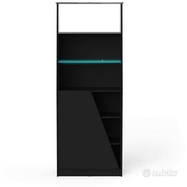 Libreria verticale nera design moderno