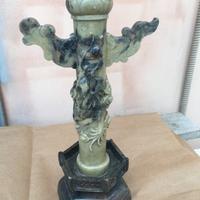 Scultura in pietra cinese porta candela