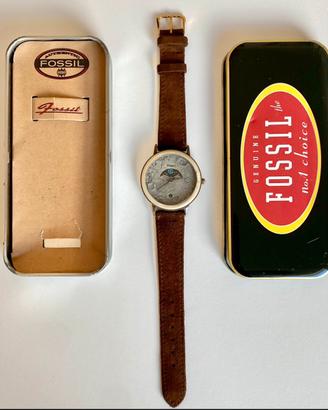 Fossil Luna Moon 1990 orologio vintage + box-raro-