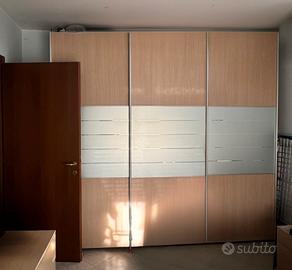 armadio 3 ante scorrevoli  color rovere