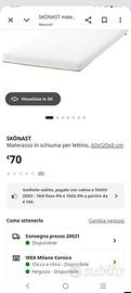 culla ikea piu materasso ikea  come nuova