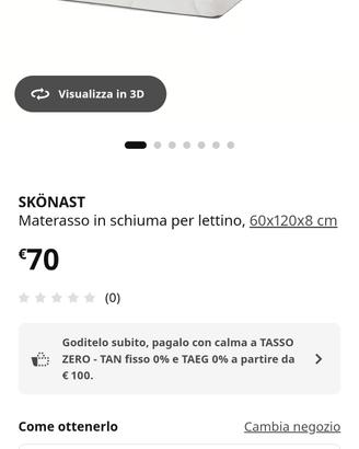culla ikea piu materasso ikea  come nuova