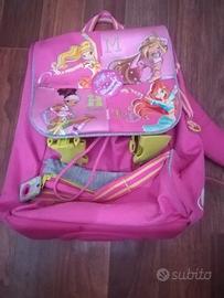 Zaino bambina Winx rosa/fucsia con spallacci regol