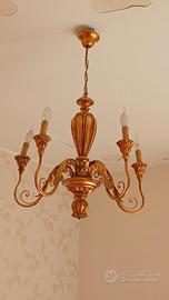 Lampadario e tenda abbinata