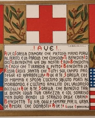 Cartolina Prima Guerra Mondiale Croce Rossa 1915/1