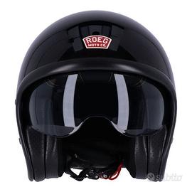 Casco Jet Roeg Sundown Nero Glossy Tg.S