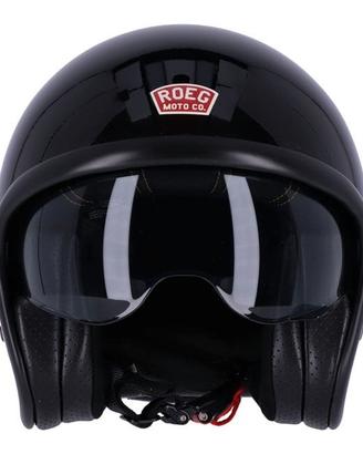Casco Jet Roeg Sundown Nero Glossy Tg.S