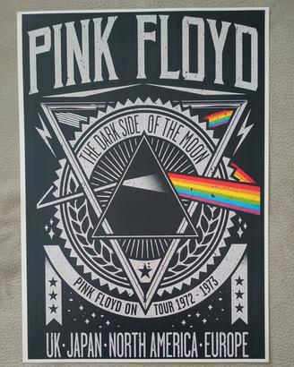 PINK FLOYD POSTER LOCANDINA TOUR LIVE 1972 73