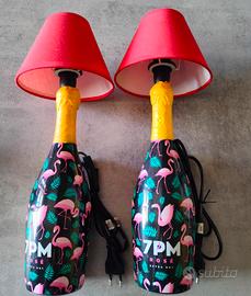 Coppia di Lampade con luce Led Rossa