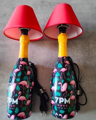 Coppia di Lampade con luce Led Rossa