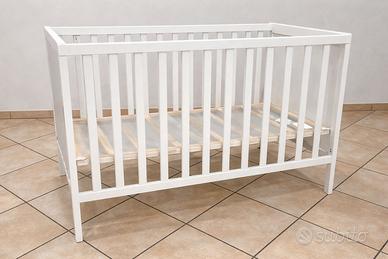Culla bianca 125x67 cm con materasso NUOVO – 90€