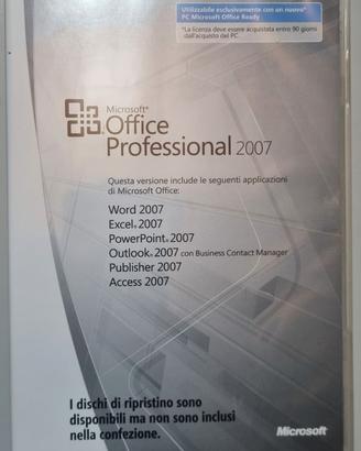 Licenza Microsoft Office Professional 2007