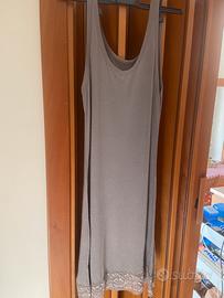 Sottoveste in viscosa con pizzo in fondo