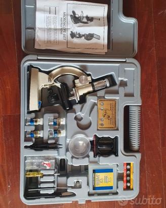 Microscopio deluxe Micro-Science con accessori