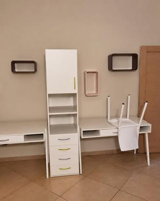 DOPPIA SCRIVANIA CON ACCESSORI COMPRESI