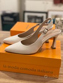 Décolleté Chanel Valleverde crema n.40 come nuove