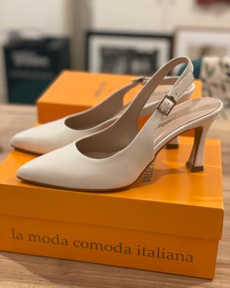 Décolleté Chanel Valleverde crema n.40 come nuove