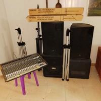 Casse,subwoofer, microfoni