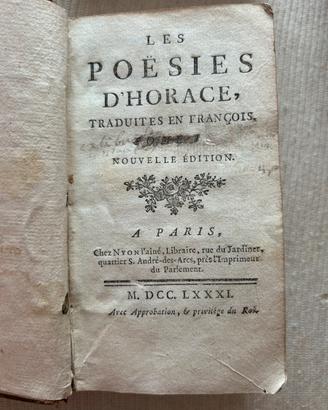 Libro di poesie antico