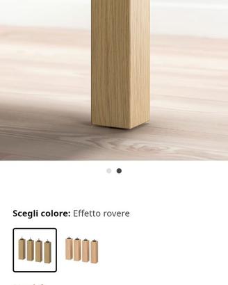 Piede legno per letto ikea