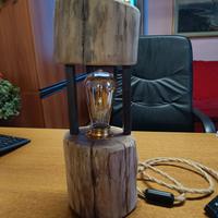 lampade artigianali legno 