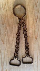 Catena antica con anello in ferro battuto '800