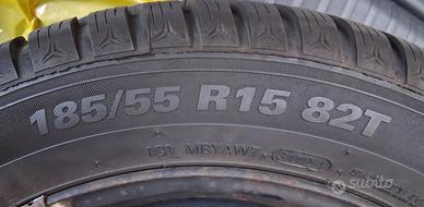 4 Gomme Invernali (M+S) 185/55 R15 82T usate poco