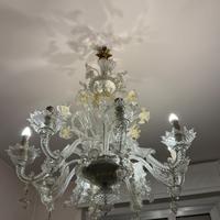 Lampadario in vetro di murano
