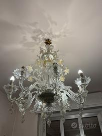 Lampadario in vetro di murano