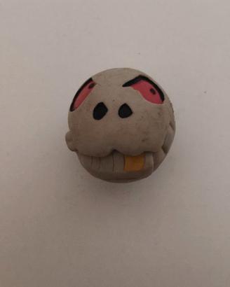 Teschio Pallina Rimbalzina Vintage Gomma Dente d'O