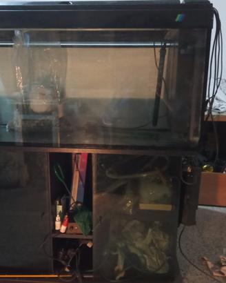 acquario 200 litri con mobile e attrezzatura