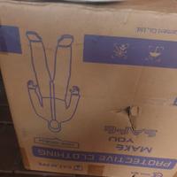 completo tuta da lavoro color bianco 