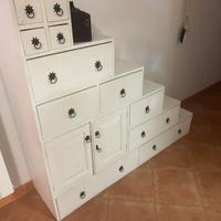 Mobiletto legno a scala 150x133x36