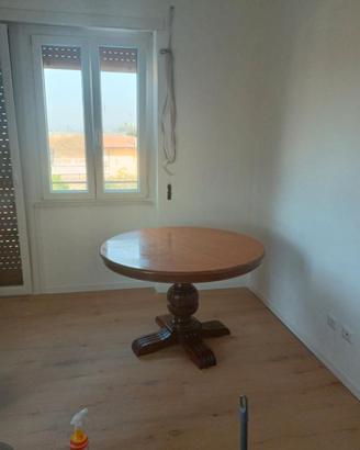 tavolo tondo allungabile in legno massello 110 cm