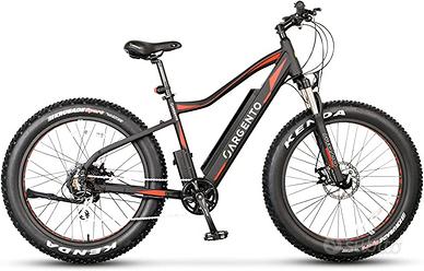 E-BIKE FAT-BIKE  ARGENTO ELEPHANT RED