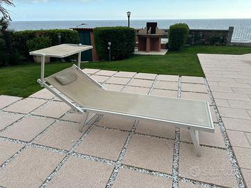 Lettini prendisole sdraio "stabilimento" alluminio