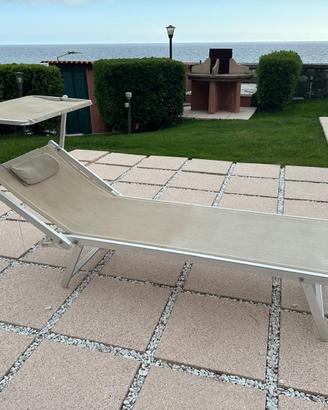 Lettini prendisole sdraio "stabilimento" alluminio