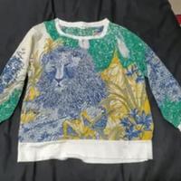 Salvatore Ferragamo maglia fantasia leone vintage
