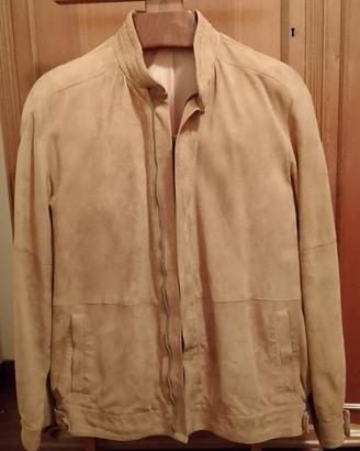 Giacca vera pelle di renna, uomo, taglia 52