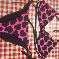 Costume bikini cuori fucsia lormar