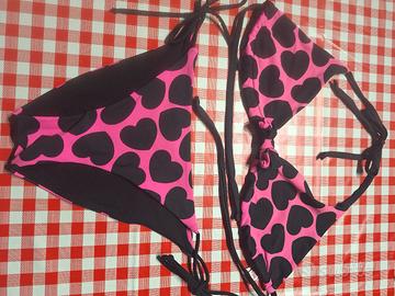 Costume bikini cuori fucsia lormar