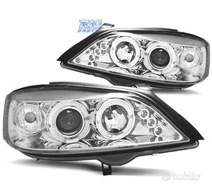 FARI PER OPEL ASTRA G 97-04 ANGEL EYES FONDO CROMA