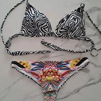 Bikini Stampa Zebra & Fantasia Floreale