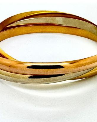 Cartier bracciale in oro tre colori “Trinity”
