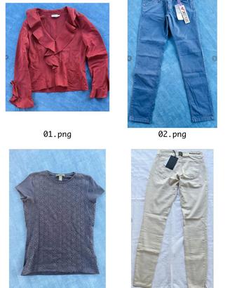 Stock di abbigliamento usato