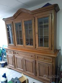 Vetrina classica in legno massello