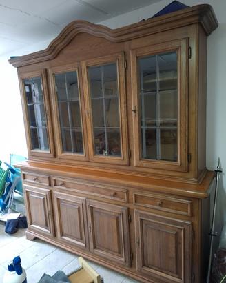 Vetrina classica in legno massello