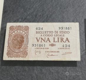 Banconota lire 1 del 1944 