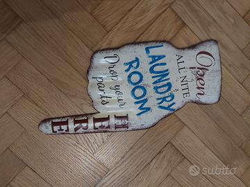 Insegna vintage lavanderia 