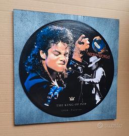 Vinile 33 giri a quadro omaggio a Michael Jackson 